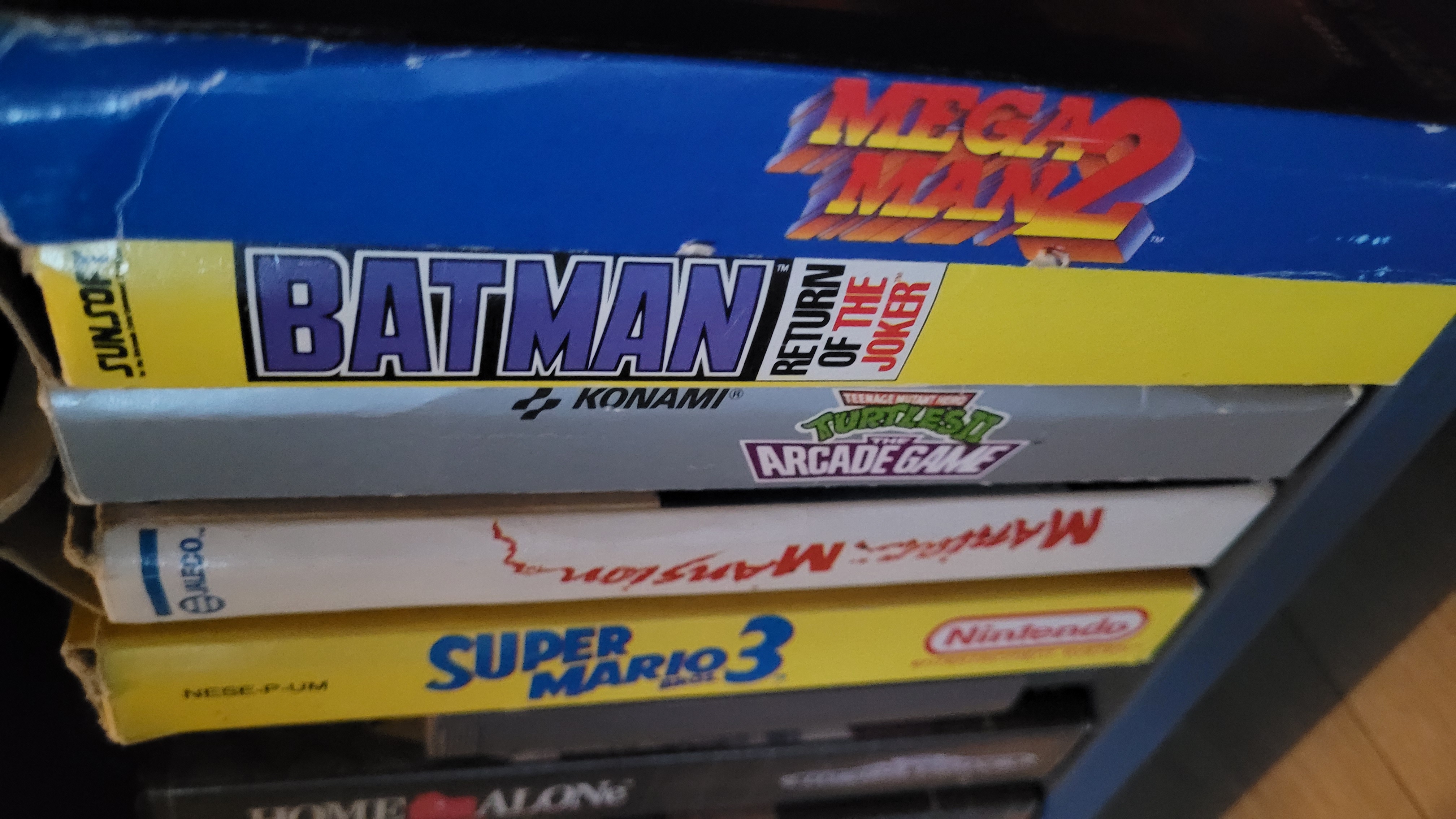 Nintendo game boxes in collection