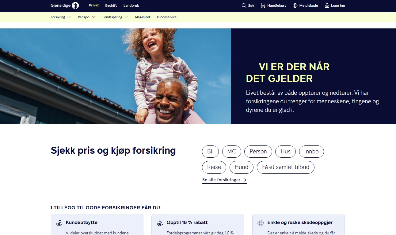 Screenshot of Gjensidige Builders Platform